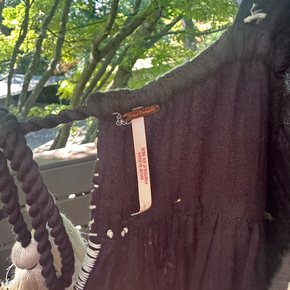 Free People I’m the One Maxi Dress Smocked Tassel Embroidered Flowy - Picture 14 of 15